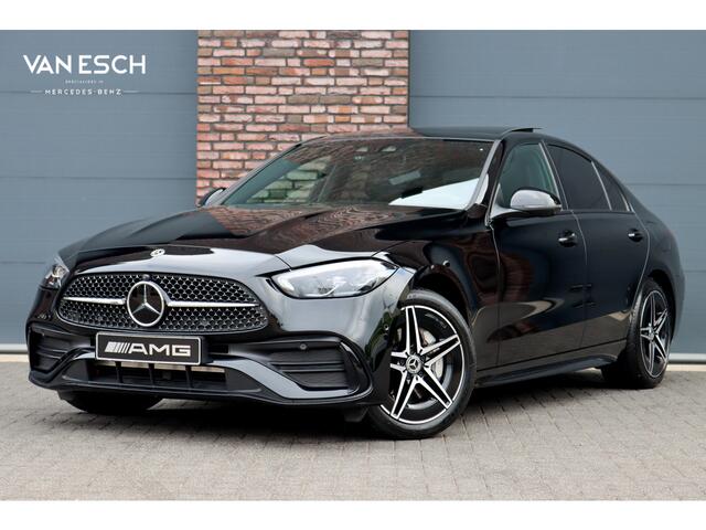 Mercedes-Benz C-KLASSE 300 e 4MATIC AMG Line Aut9 | Panoramadak | Distronic+ | Verwarmd Stuurwiel | Stoelverwarming Achter | Surround Camera | Nightpakket | High Perf. LED |