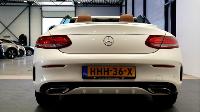 Mercedes-Benz C-KLASSE Cabrio 200 135kW/184pk Aut9 Prestige AMG-Line COMAND + LEER + AIRSCARF + CRUISE + DODHOEKMELDER + LANE ASSIST + STOELVERWARMING + MULTIBEAM LED + KEYLESS ENTRY&GO + EL.STOELVERSTELLING + PARKSENSOREN V&A + 18" LM-VELGEN!!