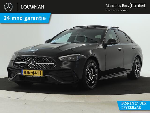 Mercedes-Benz C-KLASSE 300 e AMG Plug-In Hybride | Panoramadak | Lichtmetalen velgen | Parking support met camera achter | Navigatie | Inclusief 24 maanden MB Certified garantie voor Europa.