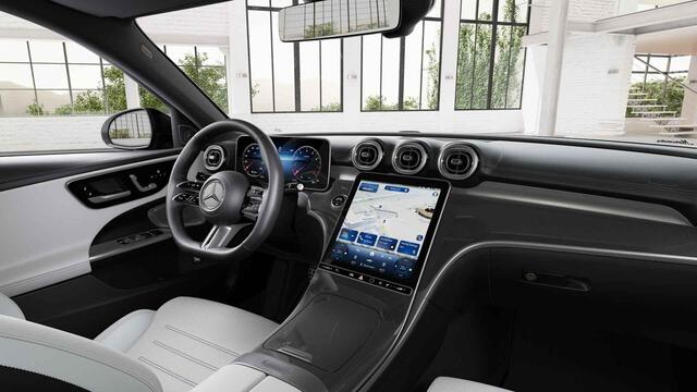 Mercedes-Benz C-KLASSE 180 Business Solution AMG | Panoramaschuifdak | Trekhaak | Burmester 3D | Dodehoekassistent | Voorstoelen verwarmd