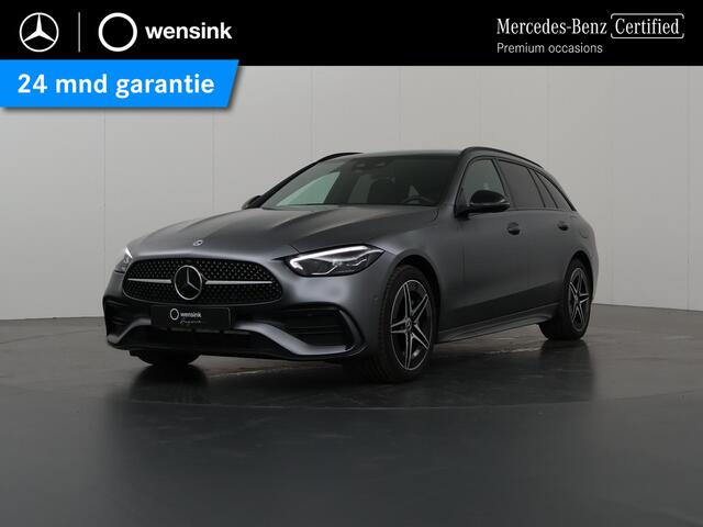 Mercedes-Benz C-KLASSE 300e Estate AMG Line | Panoramadak | Matgrijs | Night | Rijassistentiepakket | Sfeerverlichting |