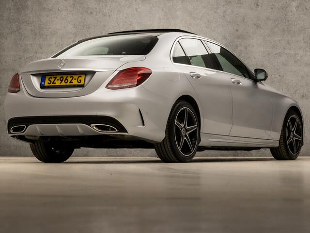 Mercedes-Benz C-KLASSE 180 AMG Sport 157Pk Automaat (PANORAMADAK, GROOT NAVI, 360 CAMERA, STOELVERWARMING, ELEK SPORTSTOELEN, LEDER, SFEERVERLICHTING, CRUISE, NIEUWE APK, NIEUWSTAAT)