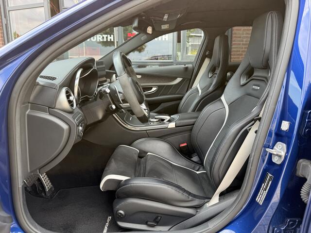 Mercedes-Benz C-KLASSE Estate AMG 63 S PANO/SCHAALSTOELEN/BURMESTER/HEAD-UP/20"BRABUS/360CAMERA/ACC/DISTRONIC/BRILJANTBLAUW/NET GROTE 100DKM BEURT GEHAD BIJ MERCEDES DEALER/UNIEKE AUTO