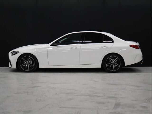 Mercedes-Benz C-KLASSE 200 4MATIC AMG Line [SCHUIFKANTELDAK, ADAPTIVE CRUISE CONTROL, BURMESTER, ELEKTRISCHE STOELEN, 360 CAMERA, SFEERLICHT, CARBON, URBAN GUARD+, NIEUWSTAAT]