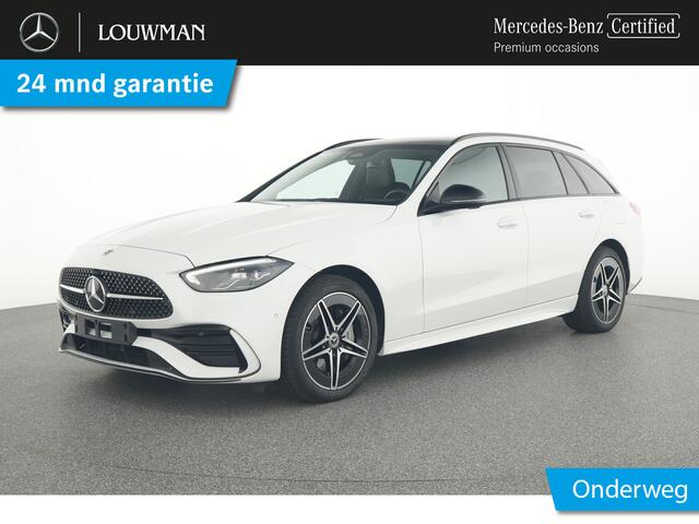 Mercedes-Benz C-KLASSE Estate 300 e AMG Plug-In Hybride | AMG Line | Night Pakket | Trekhaak | Panorama Schuif-Kanteldak | Keyless-Go | Inclusief 24 maanden MB Certified garantie voor Europa.