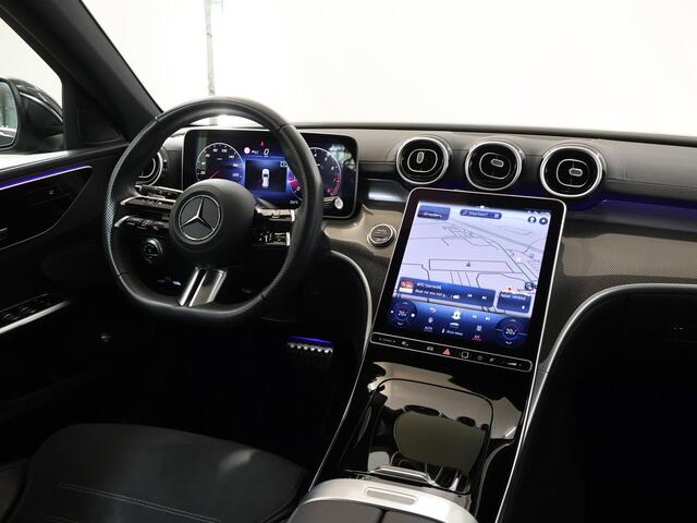 Mercedes-Benz C-KLASSE Estate 180 AMG Line | Distronic | Zwarte hemel | Stoelverwarming | Apple carplay/Android auto | Achterruitrijcamera | Stoelverwarming voor | Sfeerverlichting |