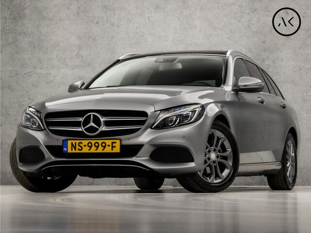 Mercedes-Benz C-KLASSE Estate 180 AMG Sport 157Pk Automaat (DUBBEL PANORAMADAK, 1e EIGENAAR, NAVIGATIE, STOELVERWARMING, GETINT GLAS, LEDER, SPORTSTOELEN, ELEK ACHTERKLEP, CRUISE CONTROL, NIEUWSTAAT)