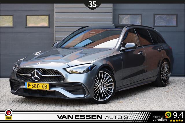 Mercedes-Benz C-KLASSE Estate 200 Launch Edition AMG Line Pano ACC Burmester 360-Camera Leder Memory Sfeerlicht NL-AUTO!