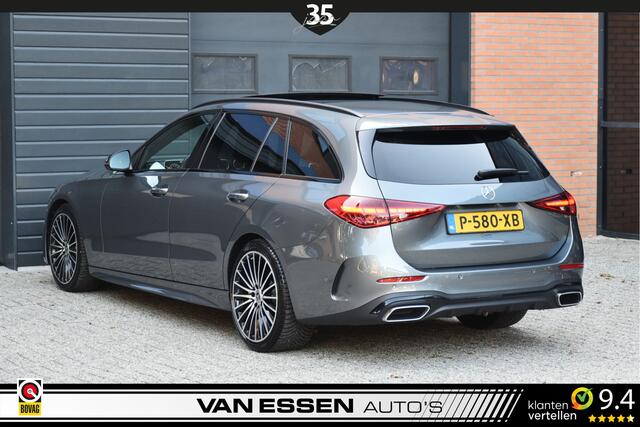 Mercedes-Benz C-KLASSE Estate 200 Launch Edition AMG Line Pano ACC Burmester 360-Camera Leder Memory Sfeerlicht NL-AUTO!