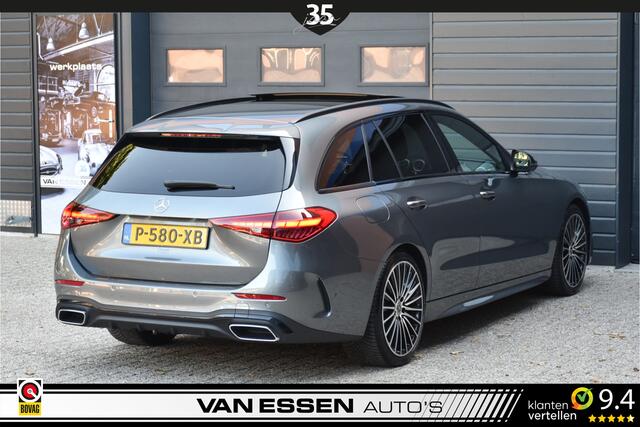 Mercedes-Benz C-KLASSE Estate 200 Launch Edition AMG Line Pano ACC Burmester 360-Camera Leder Memory Sfeerlicht NL-AUTO!