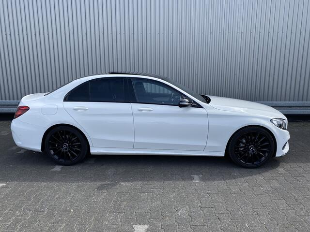 Mercedes-Benz C-KLASSE 180 AMG Sport Edition Leer, Clima, Pano, Navi, Burmester Surround, CC, PDC v/a, LED, LM, nw. APK - Inruil Mogelijk -