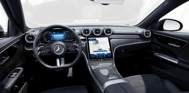 Mercedes-Benz C-KLASSE Estate 300 e AMG Line Trekhaak - Panoramadak - Rijassistentiepakket plus - Night Pack - Premium Soundsystem - MBUX Navigatie Premium - Stoelverwarming voor - Stuur verwarmbaar -