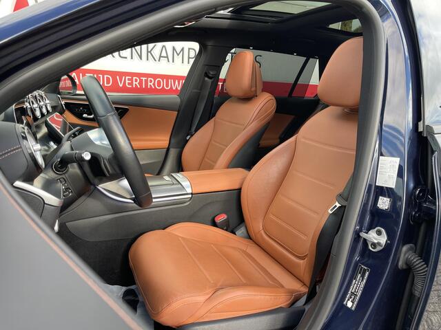 Mercedes-Benz C-KLASSE Estate 300 e Luxury Line 18"/Panoramadak/Trekhaak/Laser LED/Leder + memory l + r/Stoel + stuurverwarming/360 camera/Keyless/Adaptieve cruise/Dodehoek/Sfeerverlichting