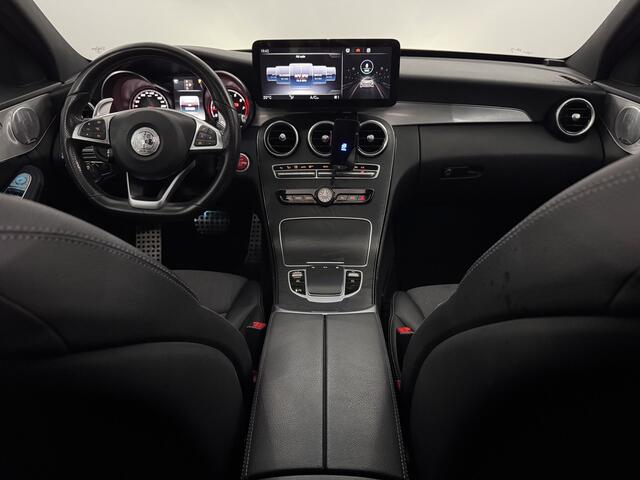 Mercedes-Benz C-KLASSE 180 AMG Sport Pano, Half leder, Camera, Burmester, Stoelverwarming, Keyless start, Cruise control, Trekhaak
