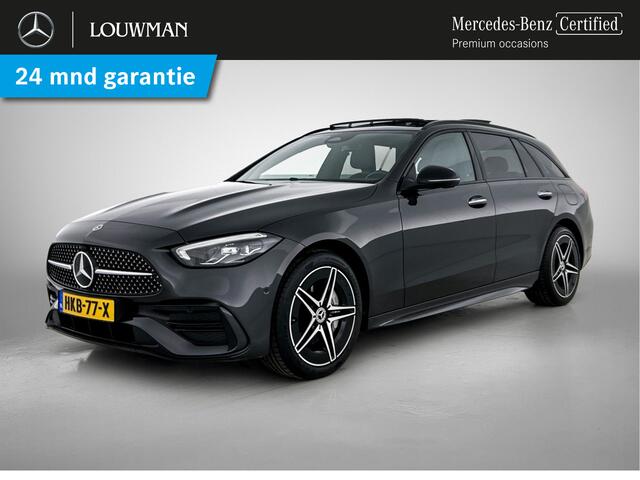 Mercedes-Benz C-KLASSE Estate 300 e Star Edition LIMITED AMG | Night Pakket | Panorama Schuif-Kanteldak | Distronic | Apple CarPlay | Sfeerverlichting | Memory voorstoelen. Inclusief 24 maanden MB Certified garantie voor Europa.