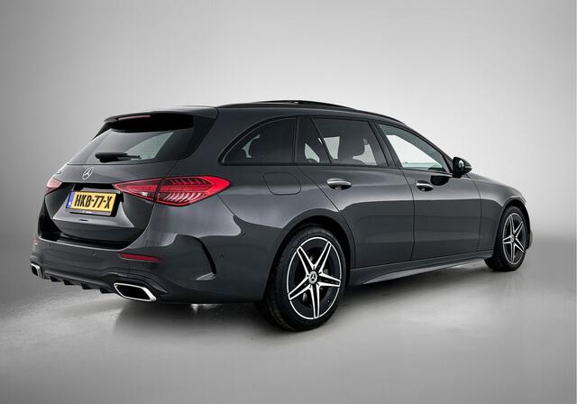 Mercedes-Benz C-KLASSE Estate 300 e Star Edition LIMITED AMG | Night Pakket | Panorama Schuif-Kanteldak | Distronic | Apple CarPlay | Sfeerverlichting | Memory voorstoelen. Inclusief 24 maanden MB Certified garantie voor Europa.