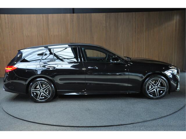 Mercedes-Benz C-KLASSE Estate 300e AMG Line Panodak HUD Leer 360° Burmester Memory seats Distronic+ Matrix LED Laser Navi LED Nightpack PTS Ambient Elekt. achterklep Elektr. trekhaak Climate voor & achter LM velgen BTW auto!