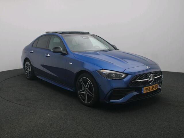 Mercedes-Benz C-KLASSE 300 e Business Solution AMG AMG Line | Night Pakket | Panorama SChuif-Kanteldak | Alarm | Distronic. Inclusief 24 maanden MB Certified garantie voor Europa.