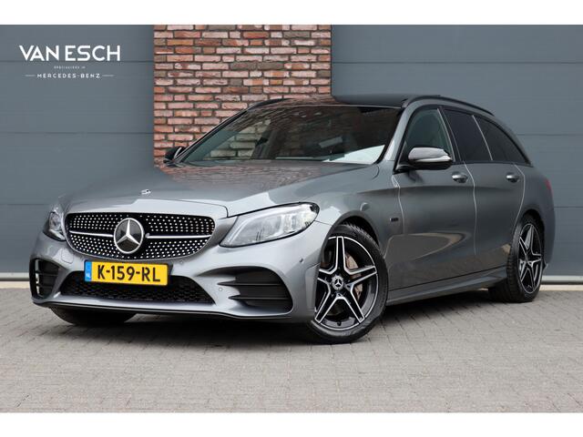 Mercedes-Benz C-KLASSE Estate 300 e Business Solution AMG | Luchtvering | Panoramadak | Burmester | Memory | Camera | Spoorpakket | Dodehoekassistent | Multibeam LED | Sfeerverlichting |