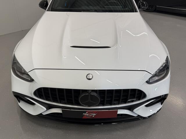 Mercedes-Benz C-KLASSE AMG 63 S E Performance PANO/TREKHAAK/BURMESTER/VENTILATIE+MEMORY/360CAMERA/20"AMG/LASER/ACC/OPALITHWEISS METALLIC/AUTO VERKEERT IN ABSOLUTE NIEUWSTAAT/BTW-AUTO