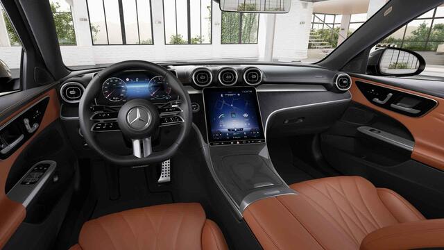 Mercedes-Benz C-KLASSE 180 AMG Line | Trekhaak | Lederen bekleding | Memory | Digital Light |