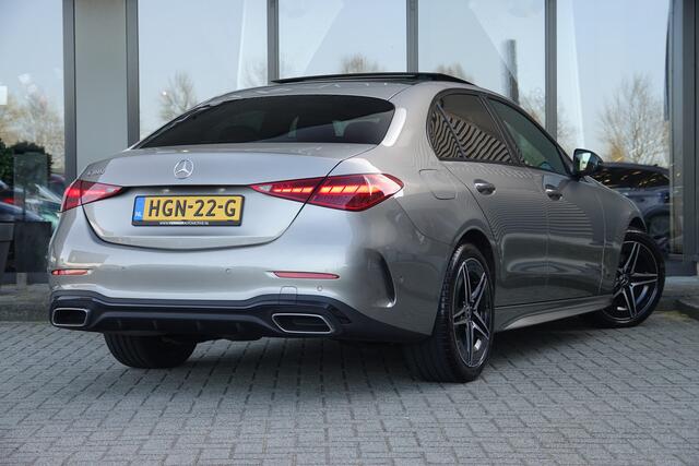 Mercedes-Benz C-KLASSE 180 AMG Line Night | Pano | Distronic | Memory | Burmester | 360 |