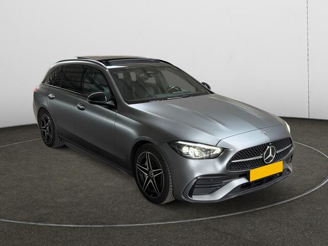 Mercedes-Benz C-KLASSE Estate 200 AMG Designo Edition Aut- Mountaingrijs Magno, Panoramadak, Burmester Audio, Sfeerverlichting, Carbon