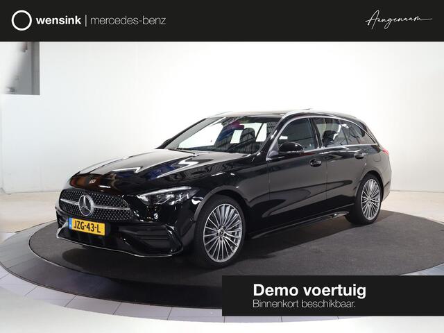 Mercedes-Benz C-KLASSE Estate 300e Business Solution AMG | Panoramaschuifdak | Dodehoekassistent | Memorypakket | 360° camera | Stoelverwarming |
