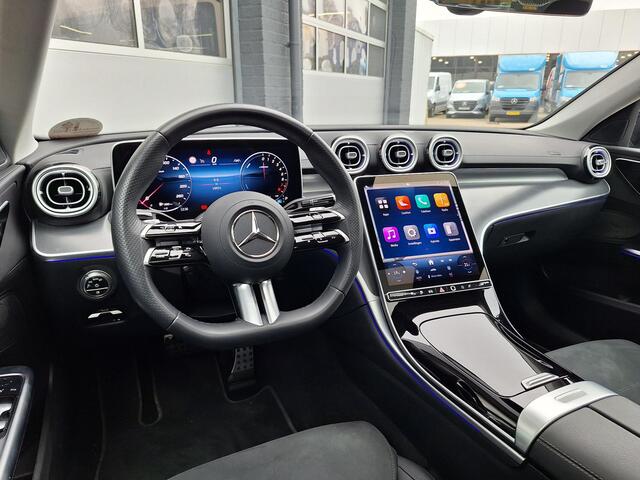 Mercedes-Benz C-KLASSE 300 e AMG Line | Night Pakket | Panoramadak | Memory pakket | Achteruitrijcamera | Sfeerverlichting | Dodehoekassistentie | Stoelverwarming | LED Koplampen