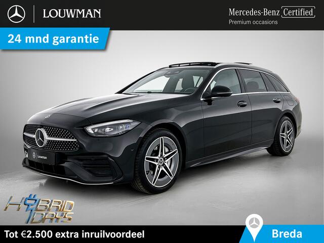Mercedes-Benz C-KLASSE Estate 300 e AMG Plug-In Hybride AMG Line | Trekhaak | Panoramadak | Digital Licht | Rijassistentiepakket Plus incl. PRE-SAFE Inclusief 24 maanden MB Certified garantie voor Europa.