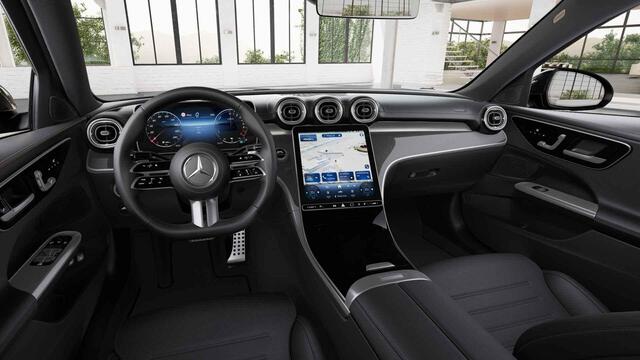 Mercedes-Benz C-KLASSE 300e Business Solution AMG | Night | Digital light | Panoramaschuifdak | Stoelverwarming | Dodehoekassistent | Trekhaak |