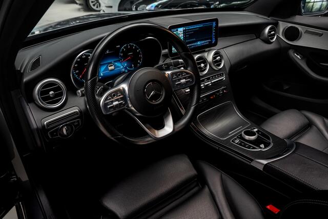 Mercedes-Benz C-KLASSE Estate 180 AMG Pano Leer Camera Navi LED PTS Elekt. achterklep Elektr. trekhaak LM velgen BTW auto!