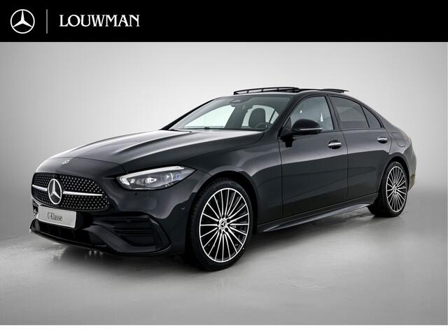 Mercedes-Benz C-KLASSE 300 e Business Solution AMG | Premium Plus | Nightpakket | Middenconsole metaalstructuur | Trekhaak | GUARD 360° Plus | Panoramaschuifdak | 360° camera | Burmester® 3D surround sound | 19" multispaaks lichtmetalen AMG-velgen |