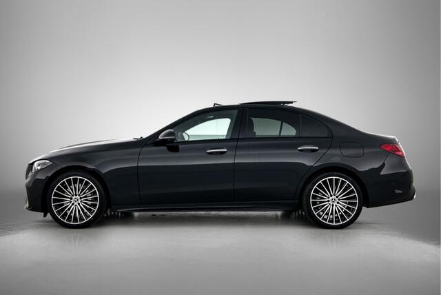 Mercedes-Benz C-KLASSE 300 e Business Solution AMG | Premium Plus | Nightpakket | Middenconsole metaalstructuur | Trekhaak | GUARD 360° Plus | Panoramaschuifdak | 360° camera | Burmester® 3D surround sound | 19" multispaaks lichtmetalen AMG-velgen |