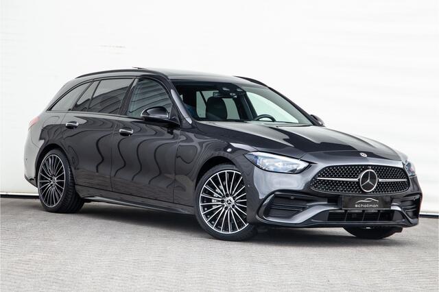Mercedes-Benz C-KLASSE Estate 300 e AMG Nightpakket, Pano, Distronic, Trekhaak, Carplay, Hybrid 2023