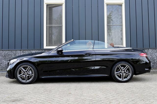 Mercedes-Benz C-KLASSE Cabrio 200 Premium Plus Pack AMG-Line Rijklaarprijs-Garantie Nek verwarming Leder Navigatie Airco Camera Led