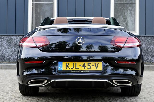Mercedes-Benz C-KLASSE Cabrio 200 Premium Plus Pack AMG-Line Rijklaarprijs-Garantie Nek verwarming Leder Navigatie Airco Camera Led
