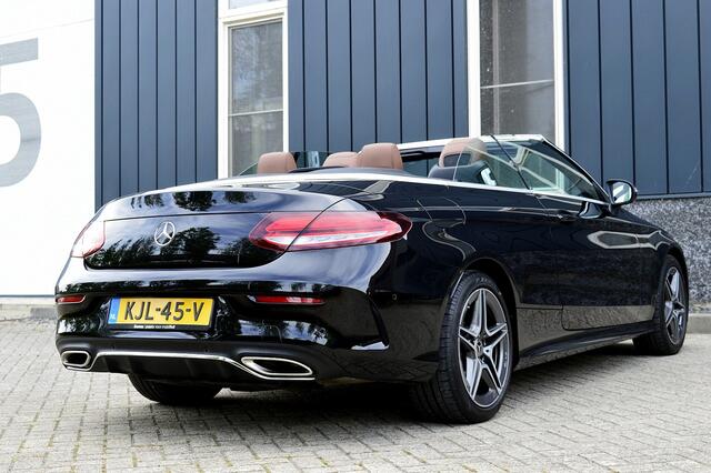 Mercedes-Benz C-KLASSE Cabrio 200 Premium Plus Pack AMG-Line Rijklaarprijs-Garantie Nek verwarming Leder Navigatie Airco Camera Led