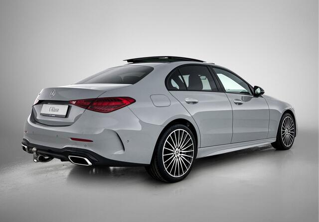 Mercedes-Benz C-KLASSE 300 e Business Solution AMG | Nightpakket | Comfortpakket Plus | Middenconsole metaalstructuur | Trekhaak | Panoramaschuifdak | 360° camera | Smartphone-integratie | Sfeerverlichting | Sierdelen metaalstructuur |