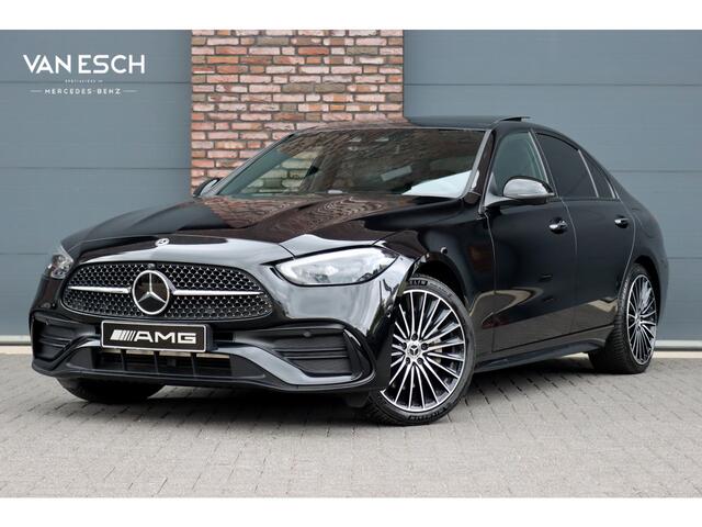 Mercedes-Benz C-KLASSE 300 e 4MATIC AMG Line | Distronic+ | Massage | Burmester | Panoramadak | Memory | Digital Light | HUD | Surround Camera | Augmented Reality | Verwarmd Stuurwiel |