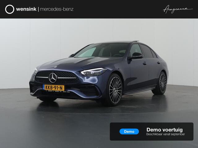 Mercedes-Benz C-KLASSE 300e Business Solution AMG | Panoramaschuifdak | Trekhaak | DIGITAL LIGHT | Nightpakket | dodehoekassistent | 360° camera |