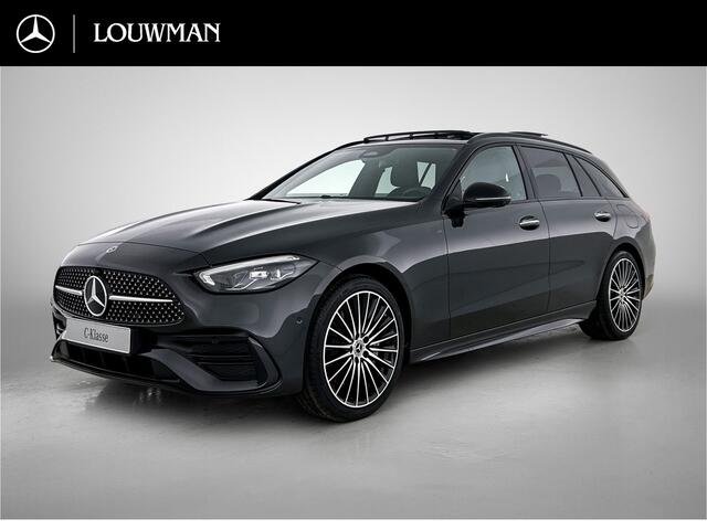 Mercedes-Benz C-KLASSE Estate 300 e 140 Years Edition | Comfortpakket Plus | Parkeerpakket met 360°-camera | Nightpakket | Trekhaak | Panoramaschuifdak | Middenconsole metaalstructuur | GUARD 360° Plus | 19" multispaaks lichtmetalen AMG-velgen |