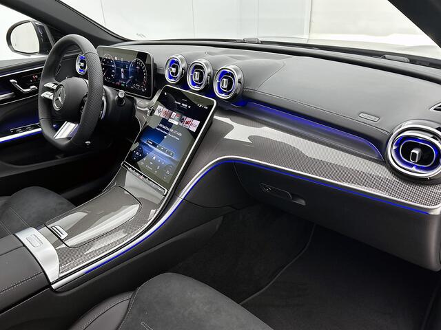 Mercedes-Benz C-KLASSE Estate 300 e 140 Years Edition | Comfortpakket Plus | Parkeerpakket met 360°-camera | Nightpakket | Trekhaak | Panoramaschuifdak | Middenconsole metaalstructuur | GUARD 360° Plus | 19" multispaaks lichtmetalen AMG-velgen |