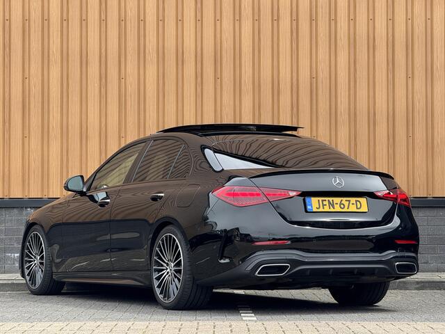 Mercedes-Benz C-KLASSE 300 e Business Solution AMG | Burmester | Origineel Nederlands | Memory | Panoramadak | Digital Light | Elektrische Trekhaak | Head-Up | Leder |