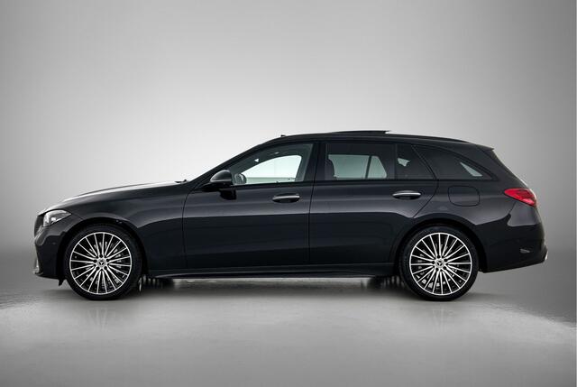 Mercedes-Benz C-KLASSE Estate 300 e 140 Years Edition | Comfortpakket Plus | Nightpakket | Parkeerpakket met 360°-camera | Trekhaak | Middenconsole metaalstructuur | GUARD 360° Plus | Panoramaschuifdak | Warmtewerend, donkergetint glas | 19" multispaaks lichtmetalen AMG-velgen
