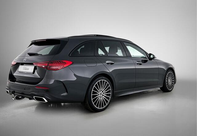 Mercedes-Benz C-KLASSE Estate 300 e 140 Years Edition | Comfortpakket Plus | Parkeerpakket met 360°-camera | Nightpakket | Trekhaak | Panoramaschuifdak | Middenconsole metaalstructuur | GUARD 360° Plus | 19" multispaaks lichtmetalen AMG-velgen |