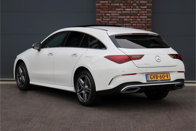 Mercedes-Benz CLA-KLASSE Shooting Brake 250 e AMG Line Aut8 | Facelift | Panoramadak | Distronic | Keyless Go | Widescreen | Verwarmd Stuurwiel | Sfeerverlichting | Dodehoekassistent | Camera |