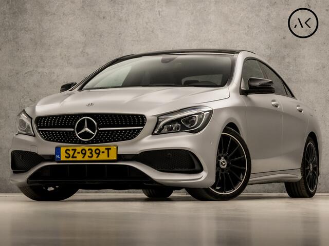 Mercedes-Benz CLA-KLASSE 180 AMG Sport Automaat (SCHUIFDAK, APPLE CARPLAY, GROOT NAVI, LEDER/ALCANTARA, STOELVERWARMING, SPORTSTOELEN, CRUISE, KEYLESS START, NIEUWSTAAT)