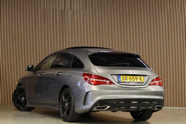 Mercedes-Benz CLA-KLASSE Shooting Brake 180 AMG | Panoramadak | Camera | Stoelverwarming | Navigatie | Bi-Xenon | Facelift | Trekhaak afneembaar | F1 Flippers | NAP Logisch | Nieuwe APK