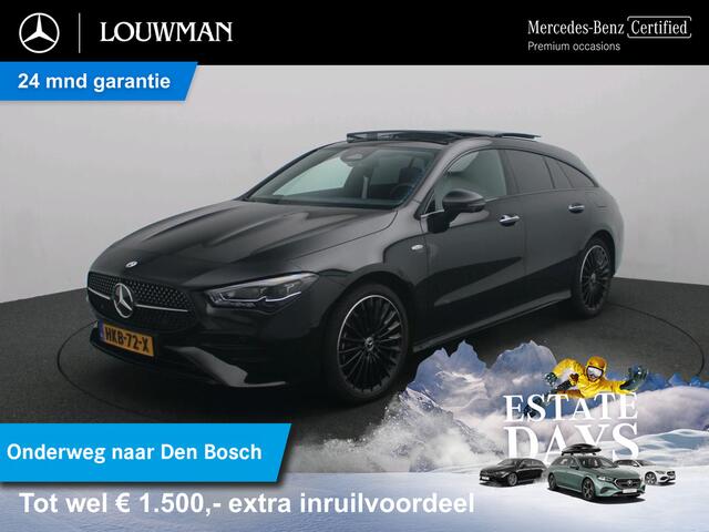 Mercedes-Benz CLA-KLASSE Shooting Brake 250 e Business Solution AMG AMG Line | Night Pakket |Panorama Schuif-Kanteldak | Memory Stoelen | Head-up display | Parkeerpakket met 360°-camera. Inclusief 24 maanden MB Certified garantie voor Europa.